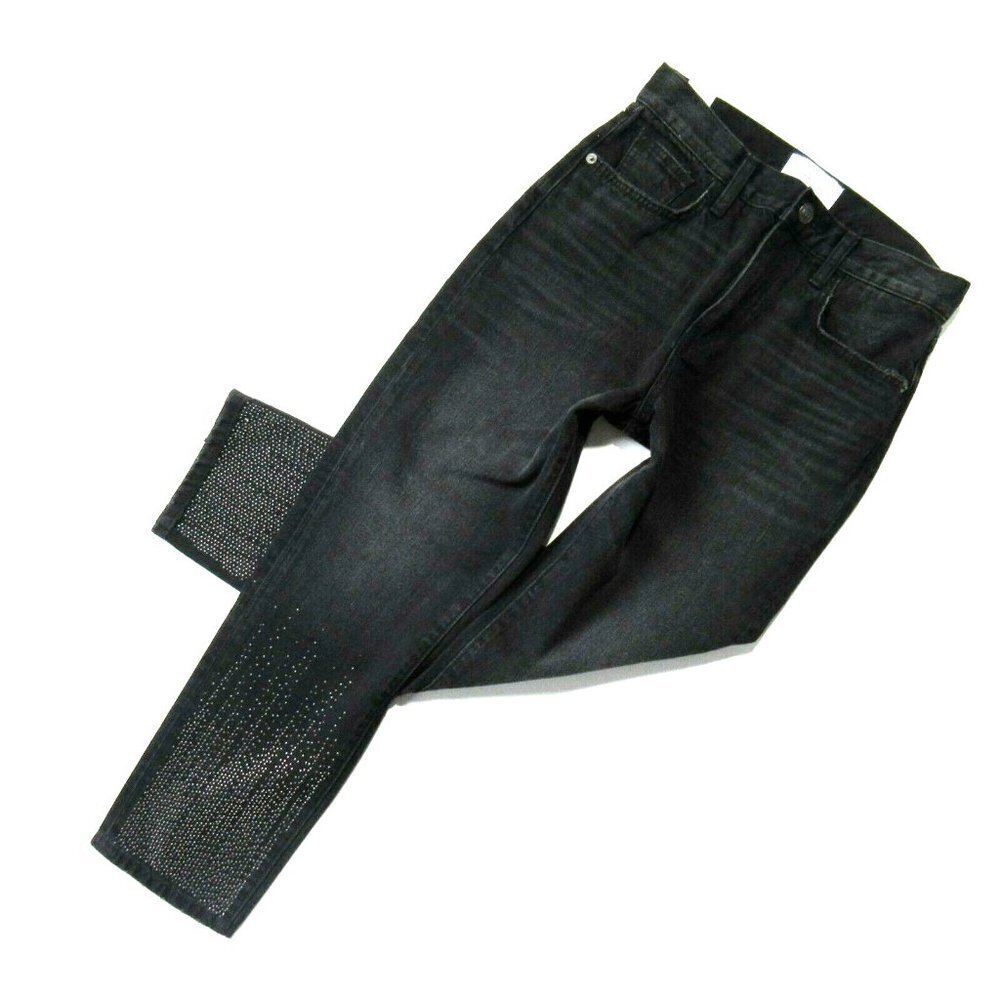NWT Current/Elliott The Vintage Cropped Slim in Belmont Studded Jeans 26